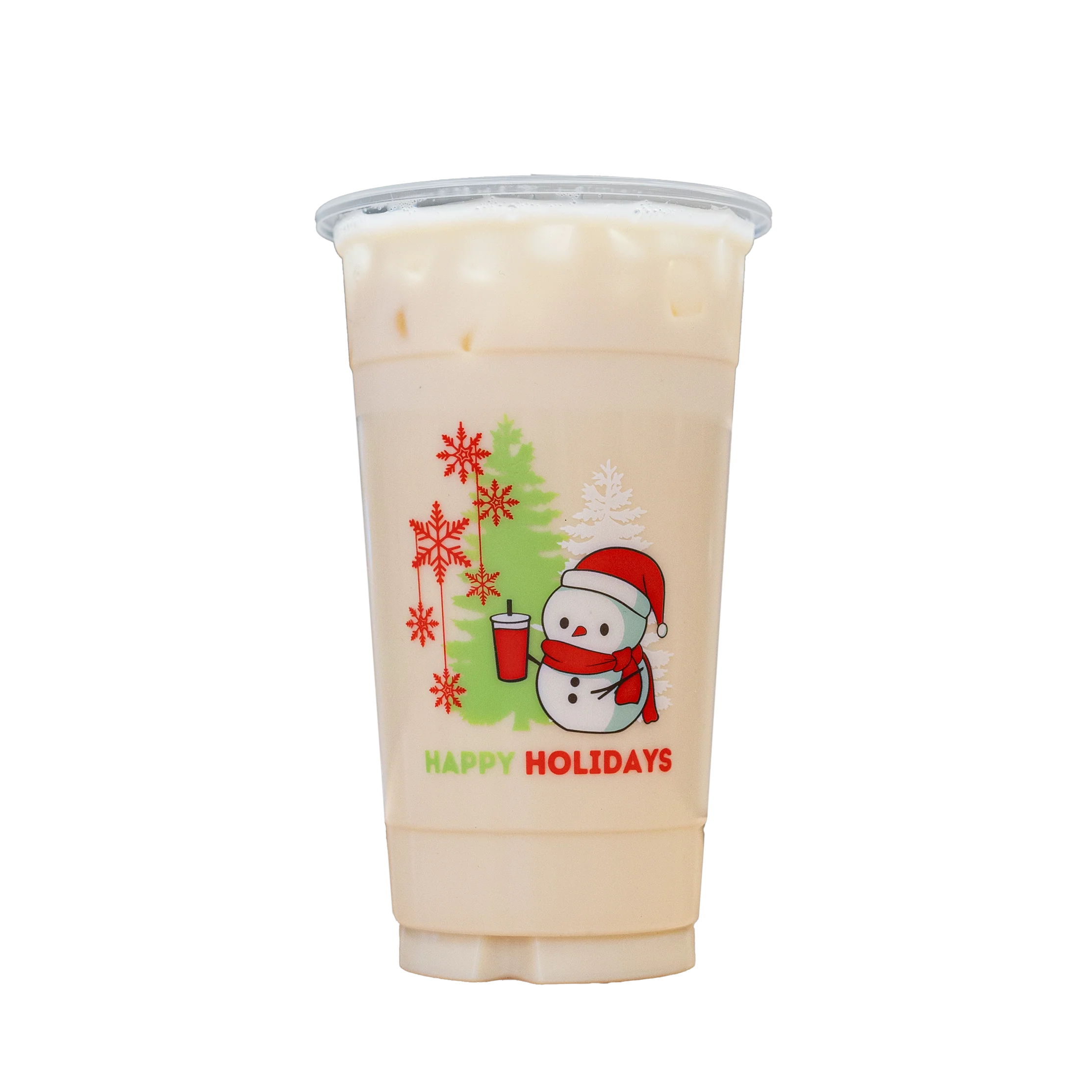 Snowman Printed PP Plastic Holiday Cups (95mm)