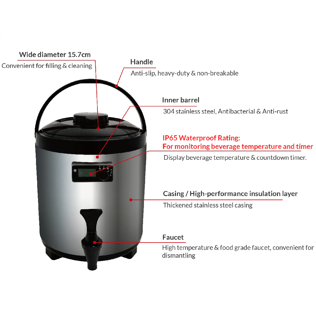 Tea Warmer Dispenser with Temperature Control - 8L (2.1 Gallon) - Image 2